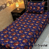 4 Pieces Crystal Cotton Single Pair Bedsheet  SB 524